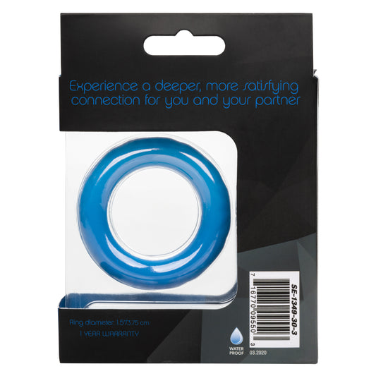 CalExotics Link Up Ultra-Soft Max Cock Ring – Blue, Textured, Phthalate Free