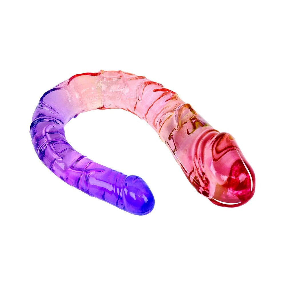Adam & Eve Sunset Dreams Double Ended Dong with Two Phallic Heads - Multi-Color