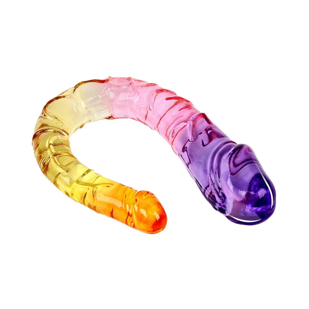 Adam & Eve Sunrise Dreams Double Dong – Multi-Color Double Ended Dong with Realistic Heads