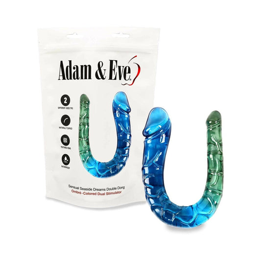 Adam & Eve Sensual Seaside Dreams Double Dong – Multi-Color, Waterproof