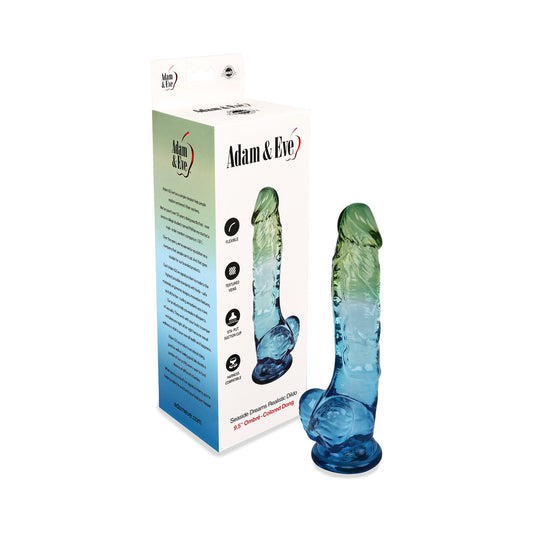 Adam & Eve Seaside Dreams Realistic Dildo 9.5 in. – Multi-Color