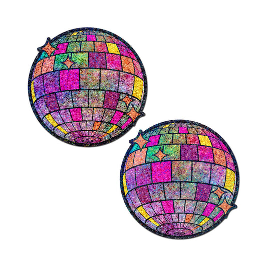 Pastease Disco Ball Nipple Covers – Multi-Color Glitter Pasties