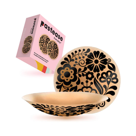 Pastease Halos Reusable Silicone Nipple Covers - Floral Nude - Small A-C Cup