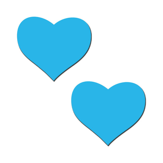 Pastease Love: Glow-in-the-Dark Neon Turquoise Heart Pasties – Teal