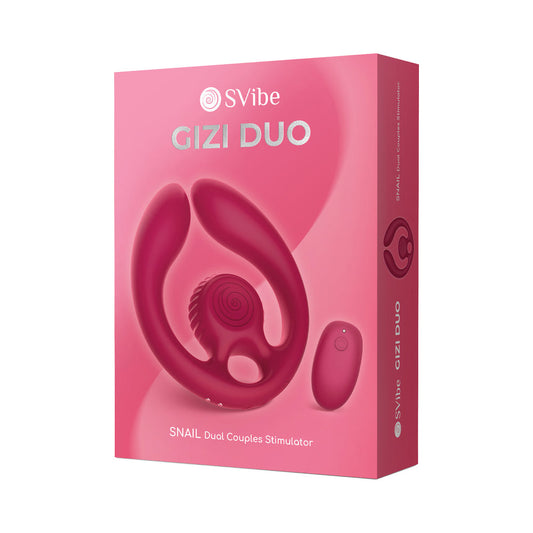 SVibe Snail GIZI Duo Couples Stimulator - Burgundy - Dual Motor