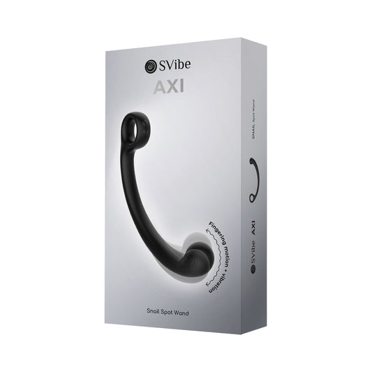 SVibe AXI Snail Fingering Wand – Black – Waterproof with Multiple Modes