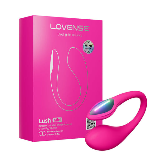 Lovense Lush Mini Remote App Controlled G-Spot Vibrator – Hot Pink