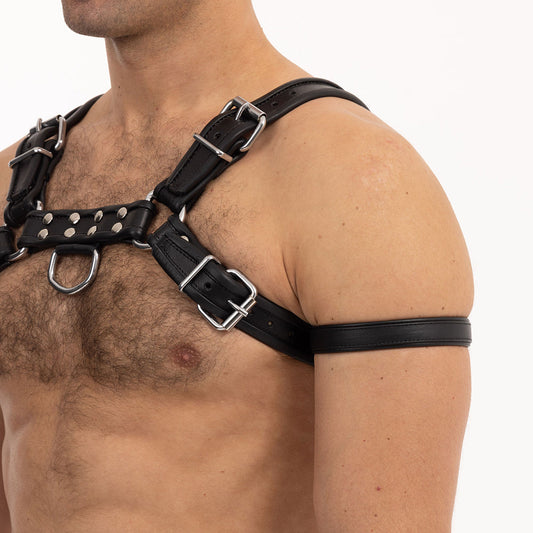 Prowler RED Bicep Band – Black Leather