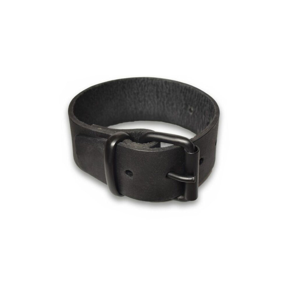Prowler RED Leather Buckle Bicep Band - Size M - Black