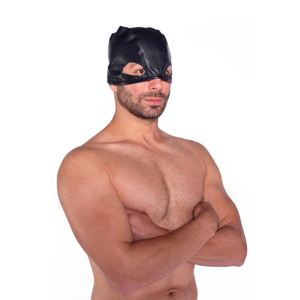 Prowler RED Leather Executioners Hood – Black