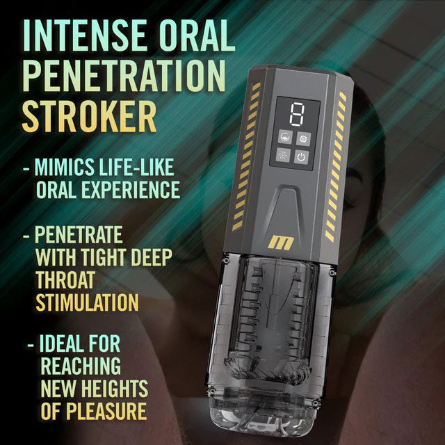 M for Men Spinmaster Pro Automatic Male Masturbator with 7 Vibration Modes – Gray