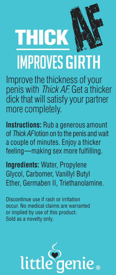 Little Genie Thick AF Girth Cream, 0.34 fl oz (10 mL), 65-Count Fishbowl Display