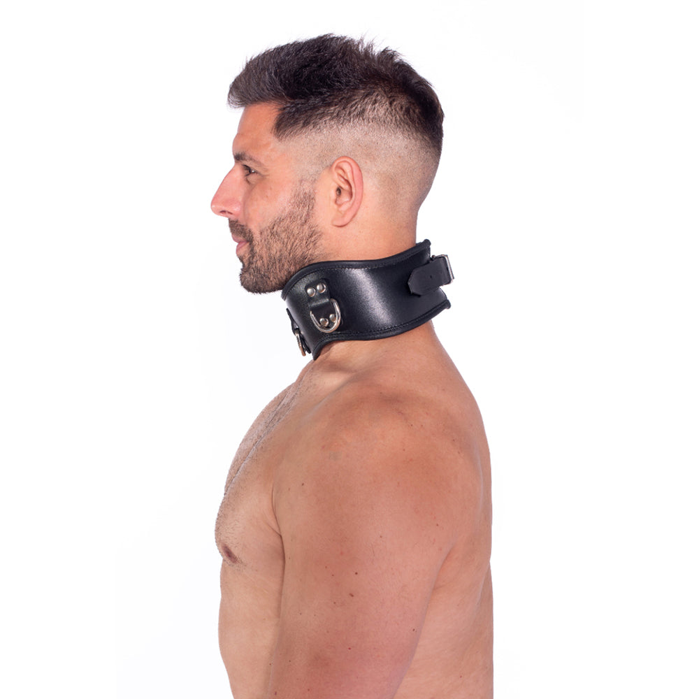 Prowler RED Leather Posture Collar – Black – Size S/M