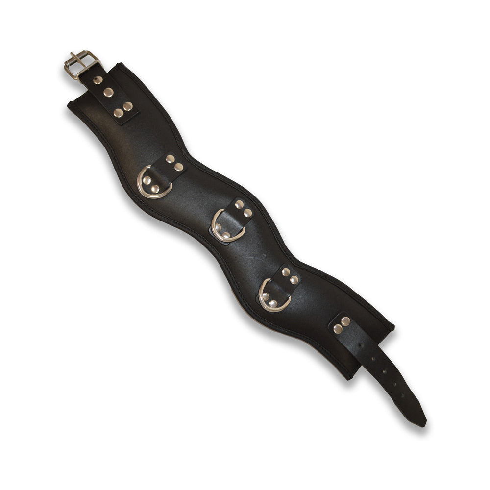 Prowler RED Leather Posture Collar – Black – Size S/M
