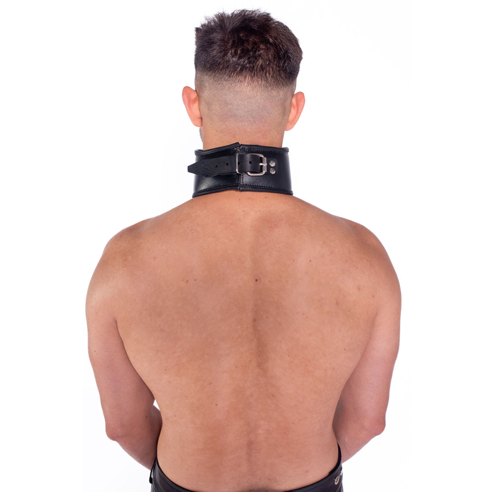 Prowler RED Leather Posture Collar - L/XL - Black