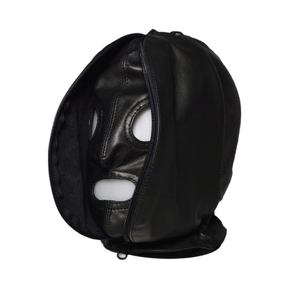 Prowler RED Leather Double Hood with Front Zipper – Black