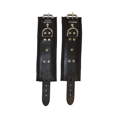 Prowler RED Leather Lockable Wrist Restraints – Black, Size L/XL