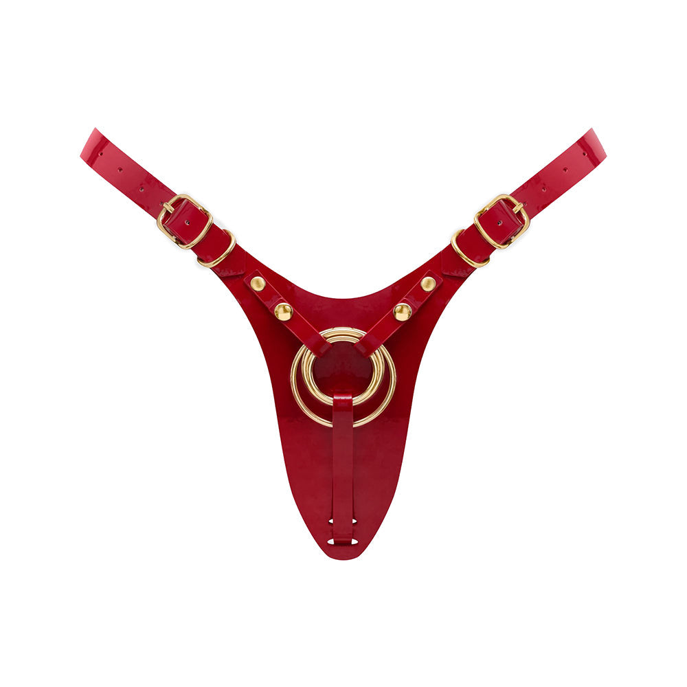 Strap-On-Me Fabulous Leatherette Harness - Adjustable Red