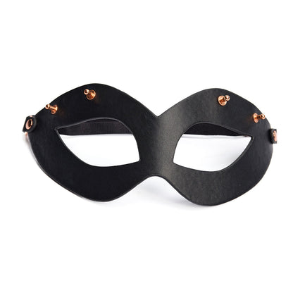 Coquette Pleasure Mask Black – Adjustable Vegan Leather Mask with Removable Ears