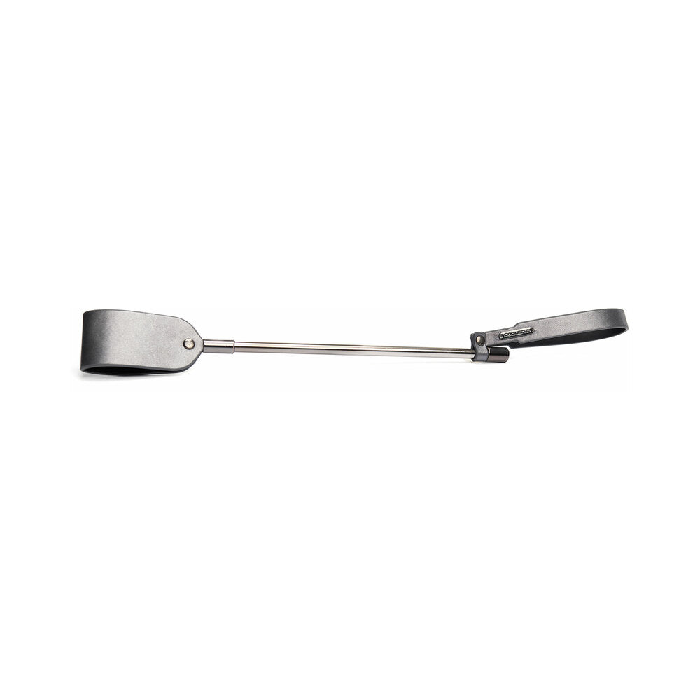 Coquette Pleasure Mini Crop - Grey - Faux Leather Crop with Wrist Strap