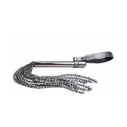 Coquette Pleasure Mini Whip – Grey – Metal Chain Strands