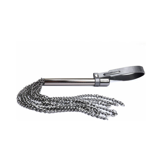 Coquette Pleasure Mini Whip – Grey – Metal Chain Strands