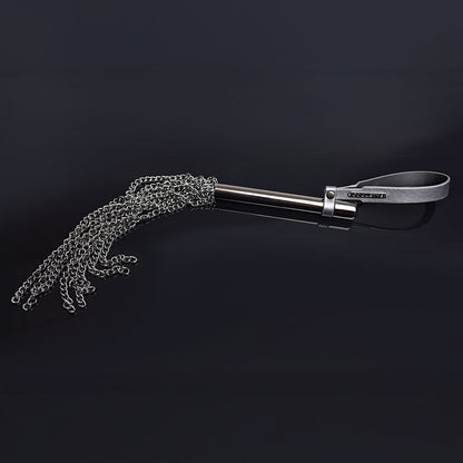 Coquette Pleasure Mini Whip – Grey – Metal Chain Strands