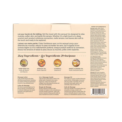 Earthly Body Hemp Seed Tranquility Trio Massage Gift Set – Skinny Dip Scent