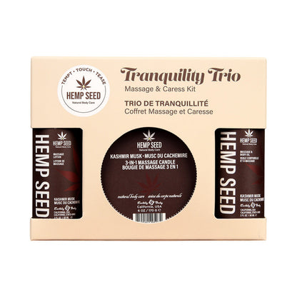 Earthly Body Hemp Seed Tranquility Trio Massage Gift Set – Kashmir Musk