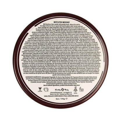 Earthly Body Hemp Seed 3-in-1 Massage Candle – Mistletoe Mischief – 6 oz