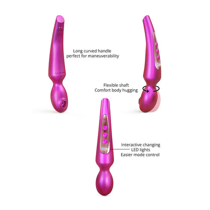 Love To Love Pleaser Iridescent Berry – Silicone Wand with Flapping Design – Hot Pink