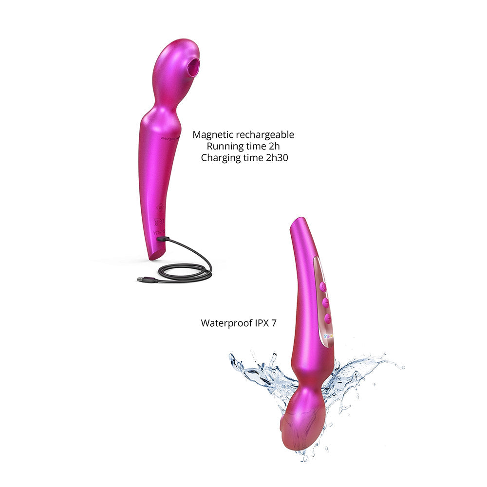 Love To Love Pleaser Iridescent Berry – Silicone Wand with Flapping Design – Hot Pink