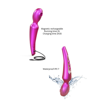 Love To Love Pleaser Iridescent Berry – Silicone Wand with Flapping Design – Hot Pink