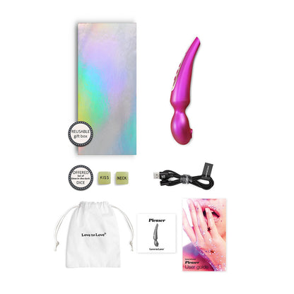 Love To Love Pleaser Iridescent Berry – Silicone Wand with Flapping Design – Hot Pink