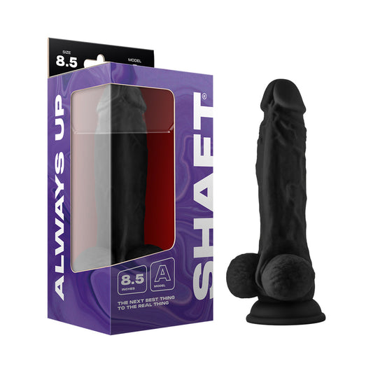 Shaft Model A 8.5 in. Liquid Silicone Dong with Balls – Black