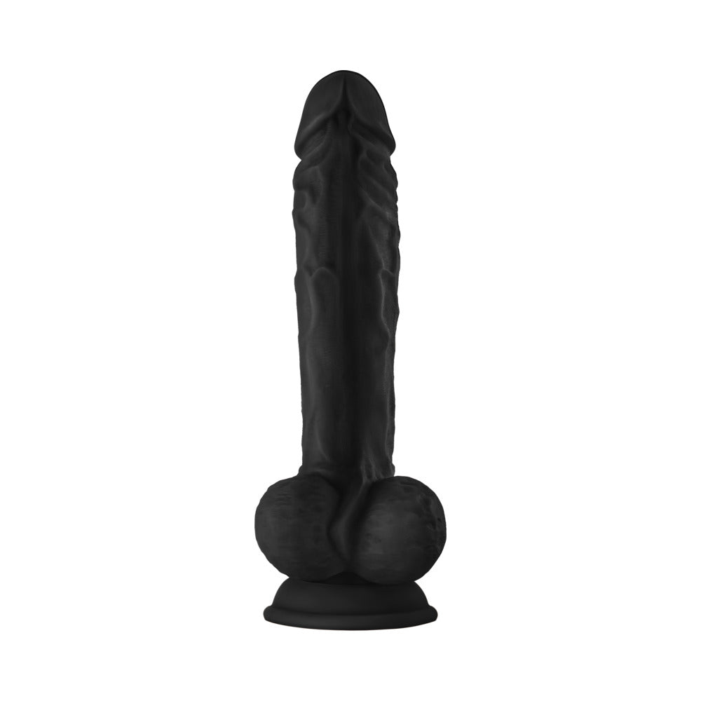 Shaft Model A 10.5 in. Liquid Silicone Dong with Balls – Black