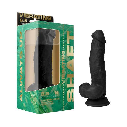 Shaft Vibrating Model N 8.5 in. Vibrator with Suction Cup – Black