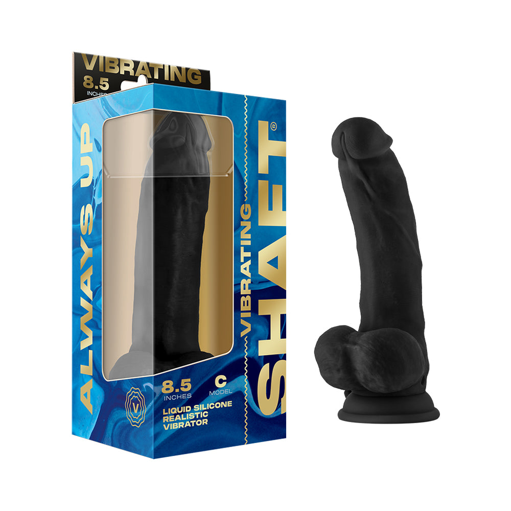 Shaft Vibrating Model C 8.5 in. Vibrator with Suction Cup – Black