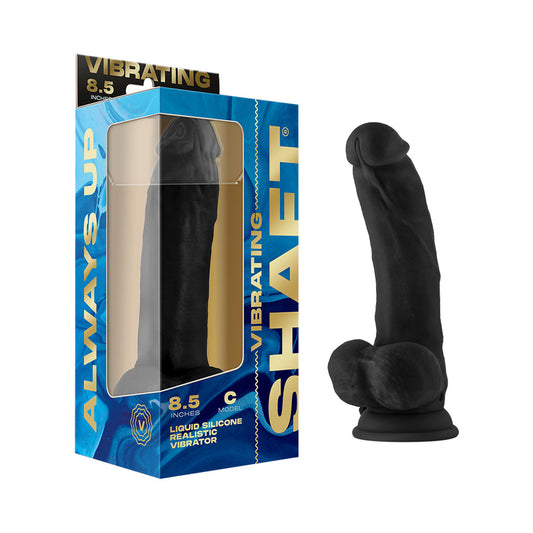 Shaft Vibrating Model C 8.5 in. Vibrator with Suction Cup – Black