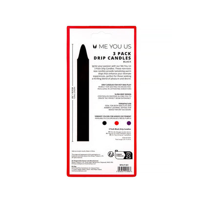 Me You Us Drip Candles 3 Pack – Black