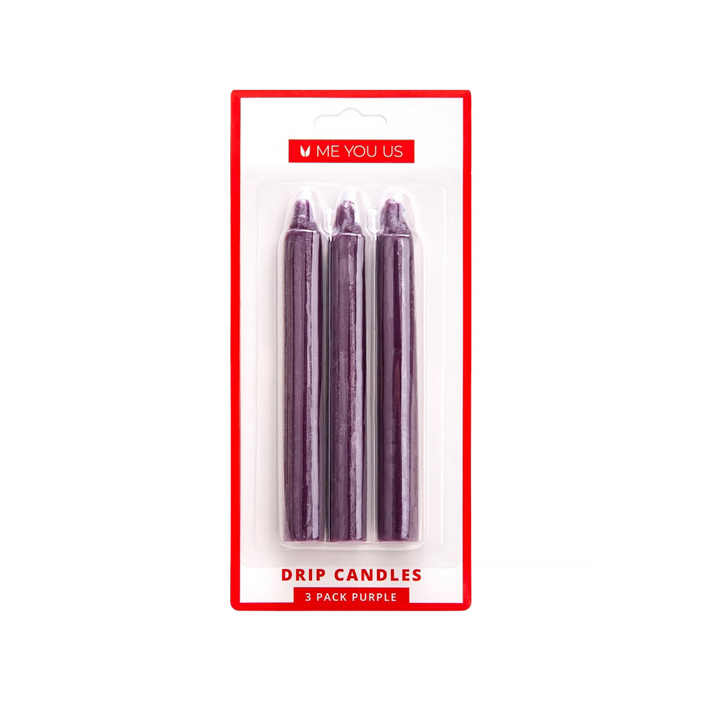 Me You Us Drip Candles 3 Pack – Purple Drip Candles