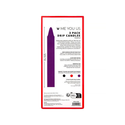 Me You Us Drip Candles 3 Pack – Purple Drip Candles
