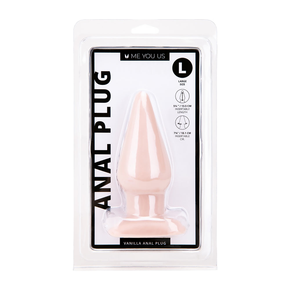 Me You Us Vanilla Large Anal Plug – Smooth Tear-Drop Shape