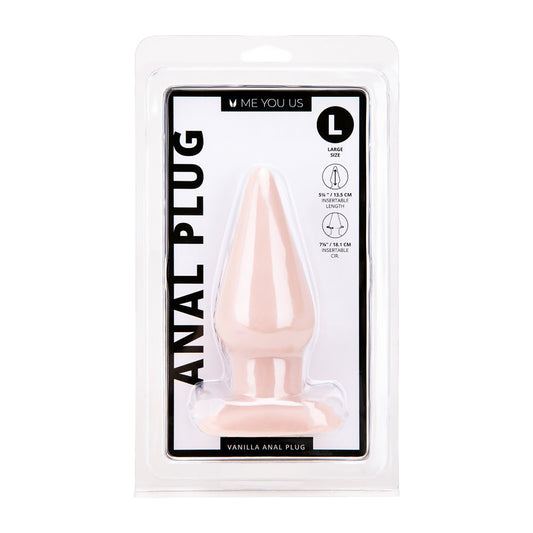 Me You Us Vanilla Large Anal Plug – Smooth Tear-Drop Shape