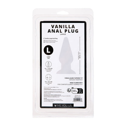 Me You Us Vanilla Large Anal Plug – Smooth Tear-Drop Shape