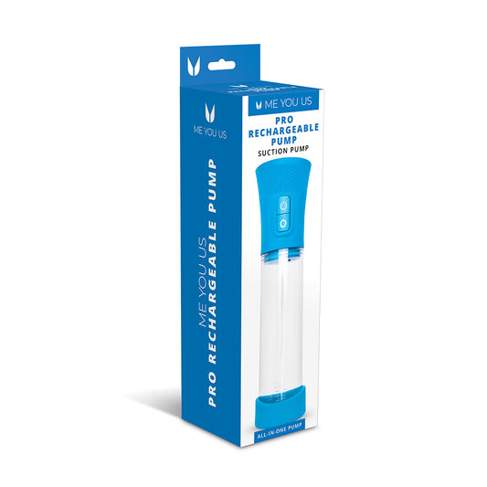 Me You Us Pro Rechargeable Pump – Clear and Blue