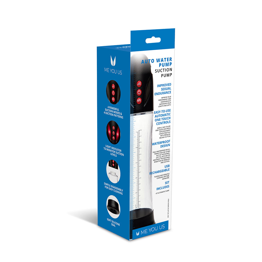 Me You Us Auto Water Pump – Suction Pump with 8 Modes – Clear