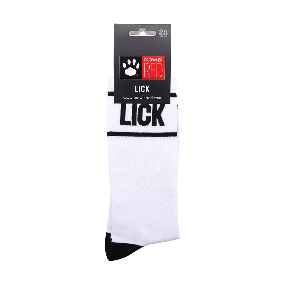 Prowler RED Lick Socks – White and Black Color Design