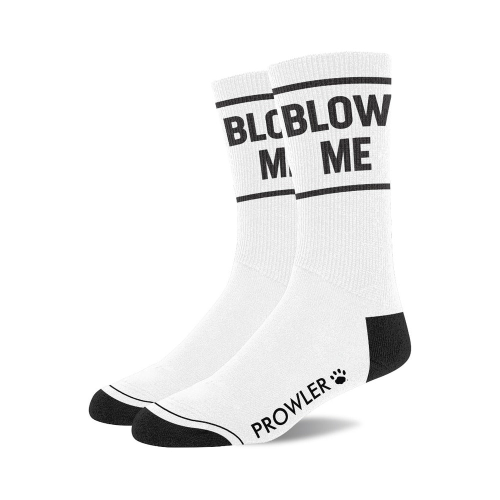Prowler RED Blow Me Socks – White and Black Cotton Socks