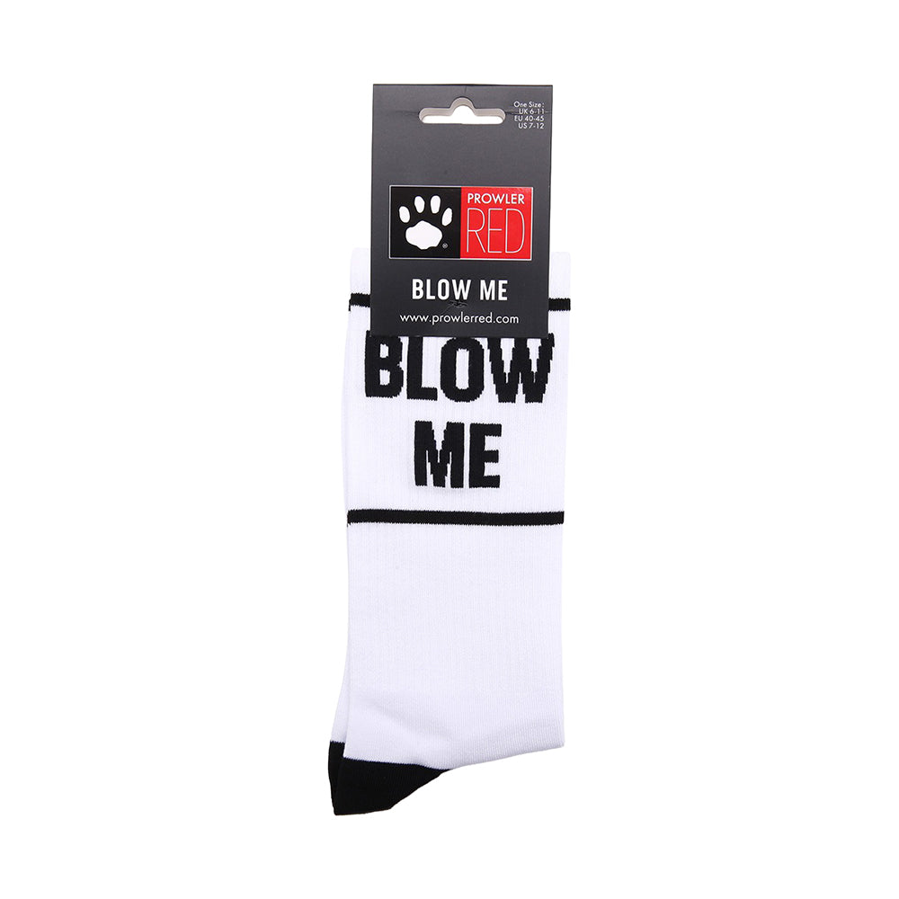 Prowler RED Blow Me Socks – White and Black Cotton Socks